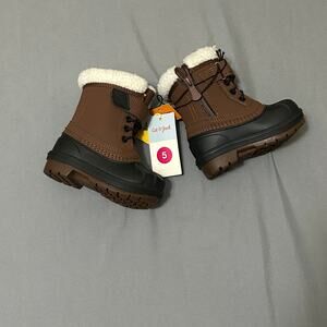 Cat & Jack Toddler Size 5 Winter Boots Tan Waterproof